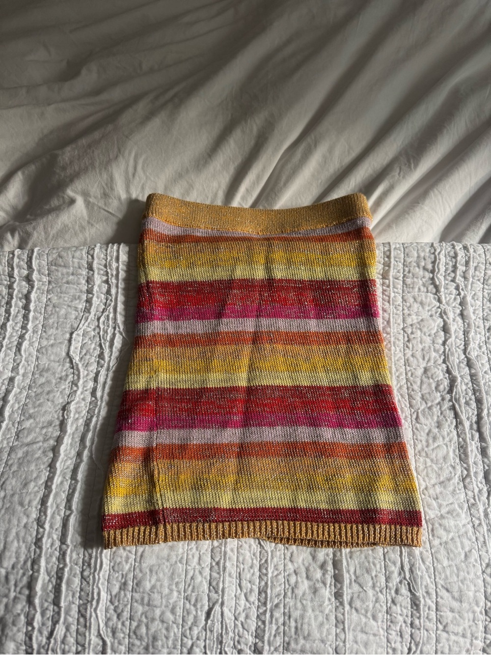 Lovers + Friends Multicolor Striped Knit Mini Skirt